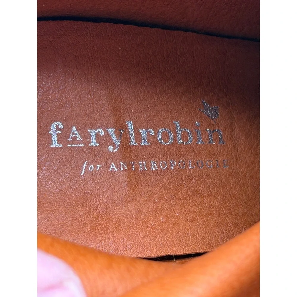 Farylrobin Anthropologie Brown Ankle Boots Womens SZ 9 40 Boho Slim Suede Tassel